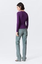 Dark Purple - Slim Fitted Long Sleeve - 2