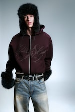 Black - Faux Fur Trapper Hat - 0