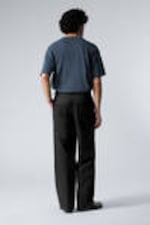 Schwarz - Anzughose aus Twill mit entspannter Passform - 2