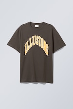 Illusions - Oversized-T-Shirt mit Grafikprint - 0