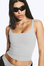 Light Dusty Grey - Cropped Sports Top - 0