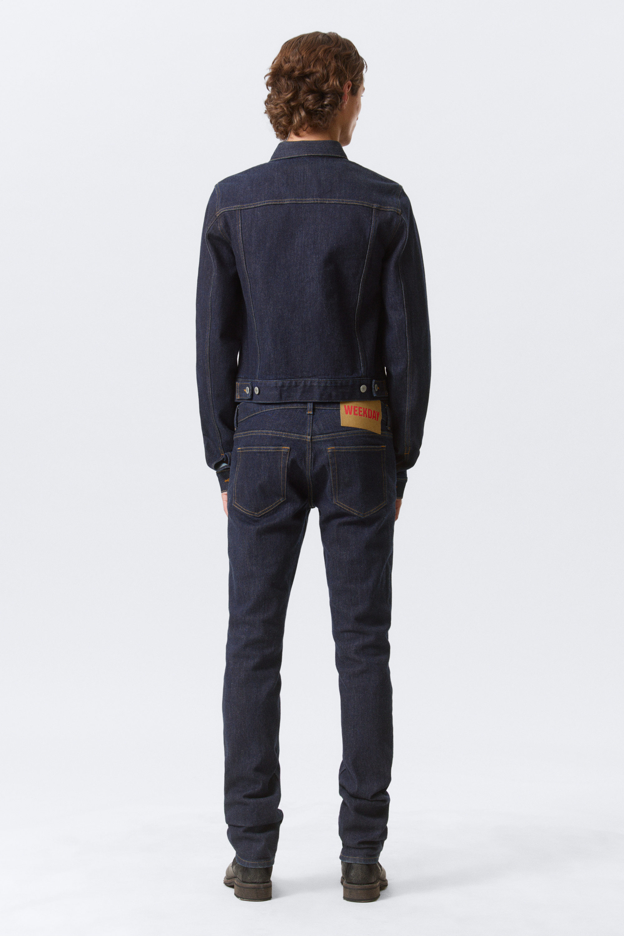 Blue Rinse - Dunkelblau - Schmal geschnittene Jeans-Truckerjacke - 4