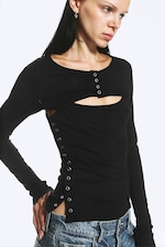 Svart - Lag-på-lag to-delt bolero-singlet - 2