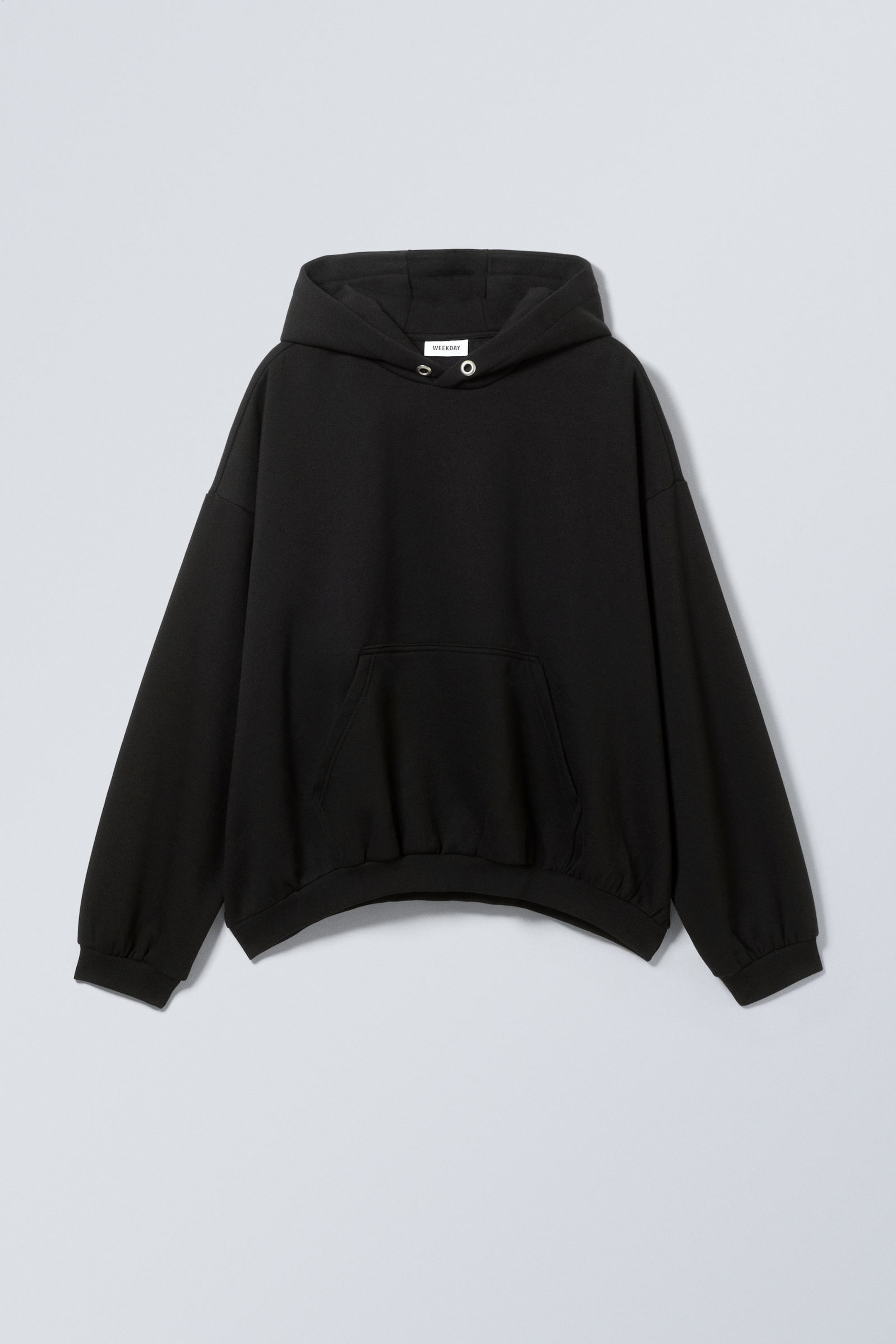 Schwarz - Hoodie aus schwerem Stoff - 1