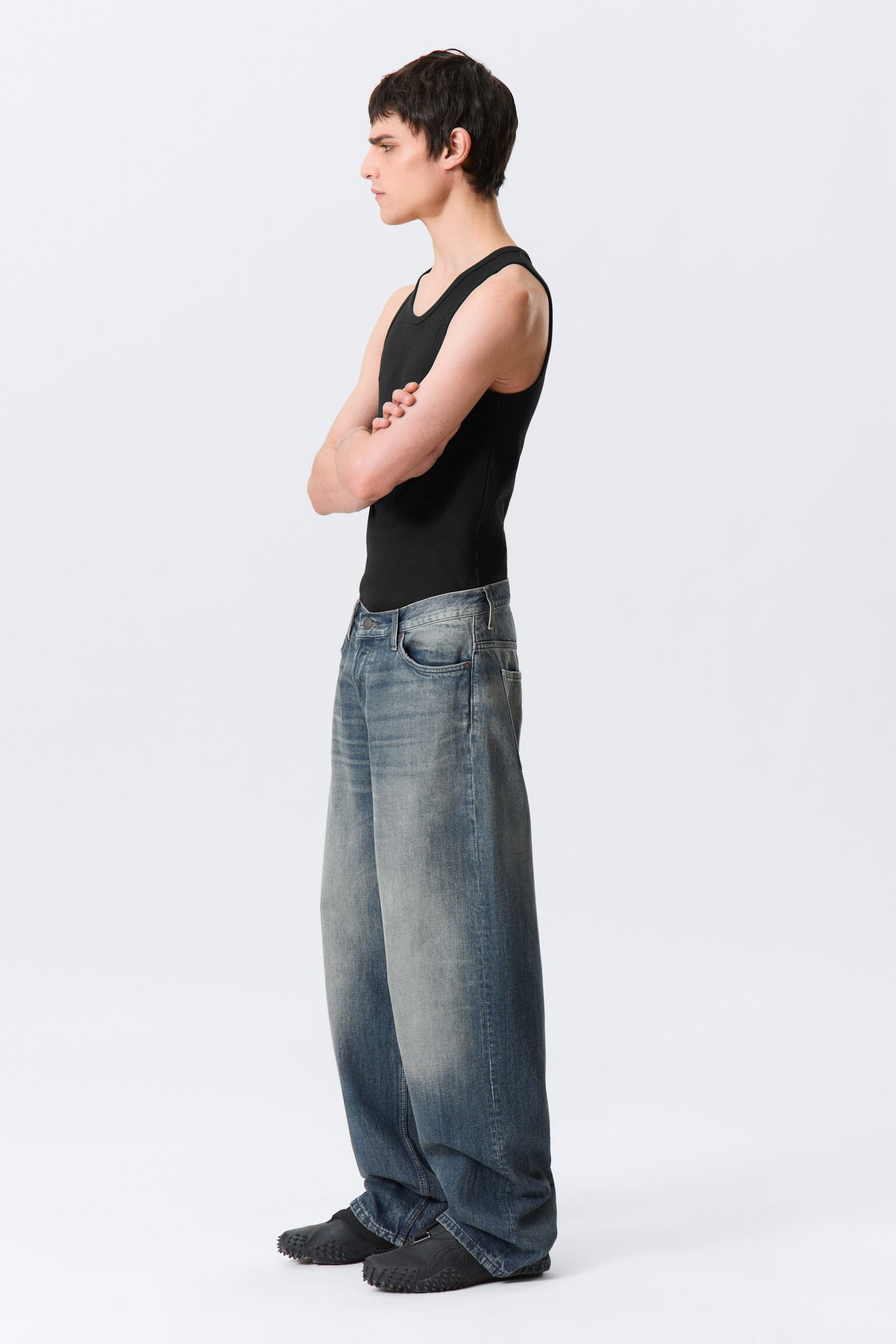 Sphere Low Waist Loose Straight Leg Jeans - Baltic Blue - Mörkblå/Aeon Blue - Ljusblå/Black Rinse - Svart/Cyan Dust - Mellanblå - 5