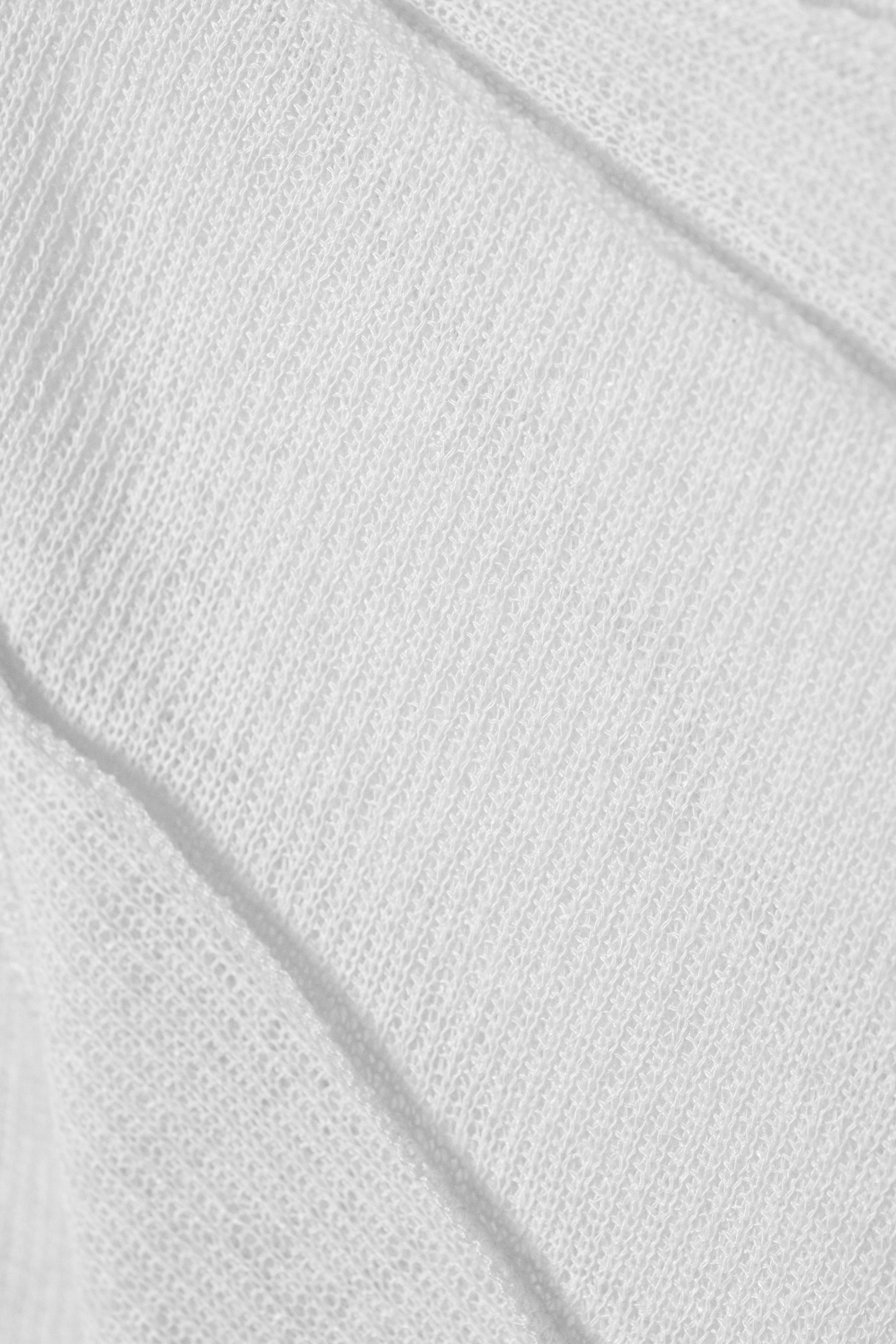 Beige clair - Haut transparent asymétrique à col bateau - 5