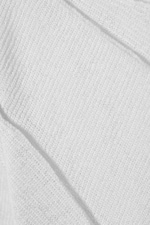 Beige clair - Haut transparent asymétrique à col bateau - 5