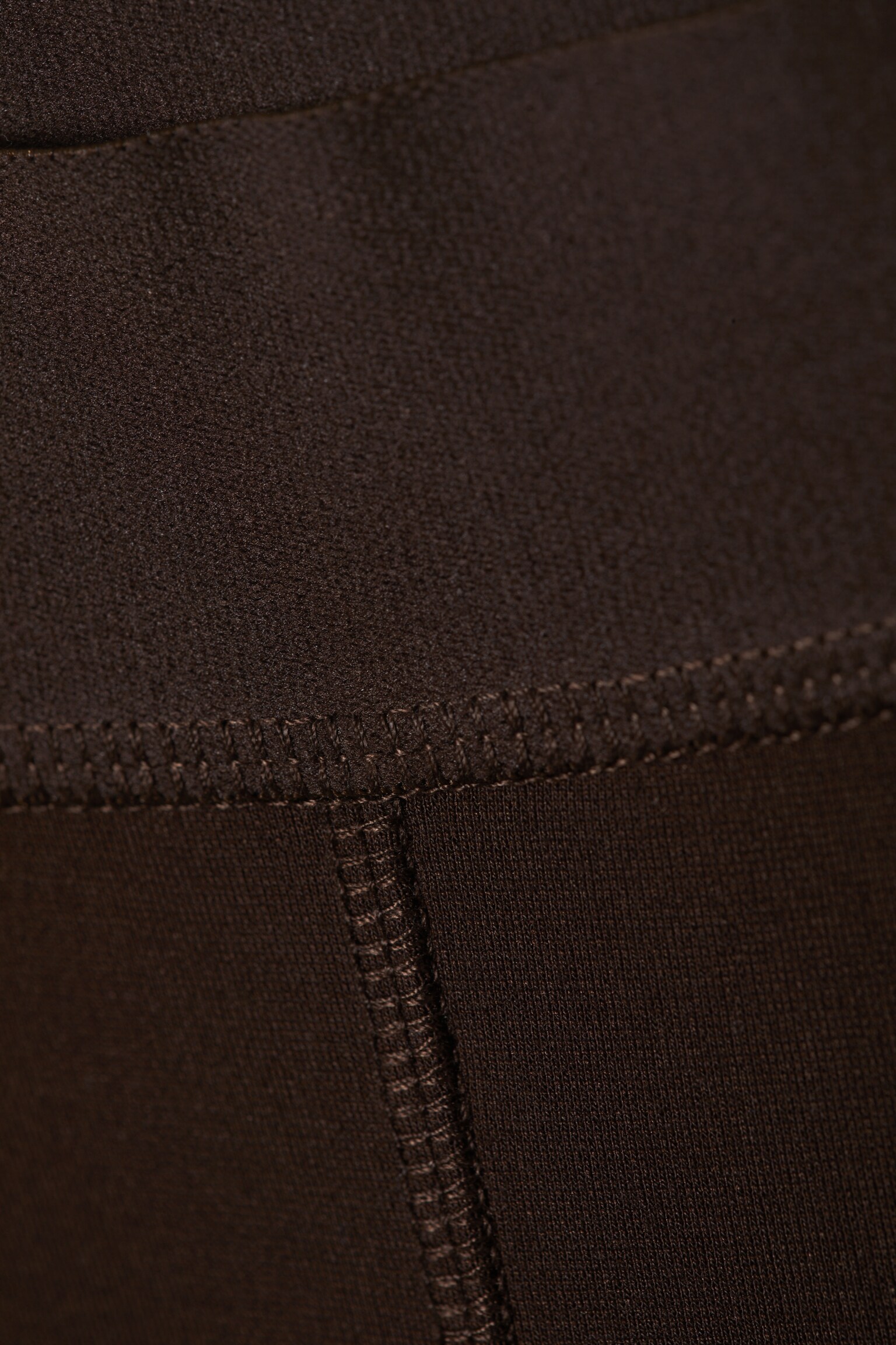 Stretchhose mit Reißverschluss - Dunkelbraun/Dunkel - 5