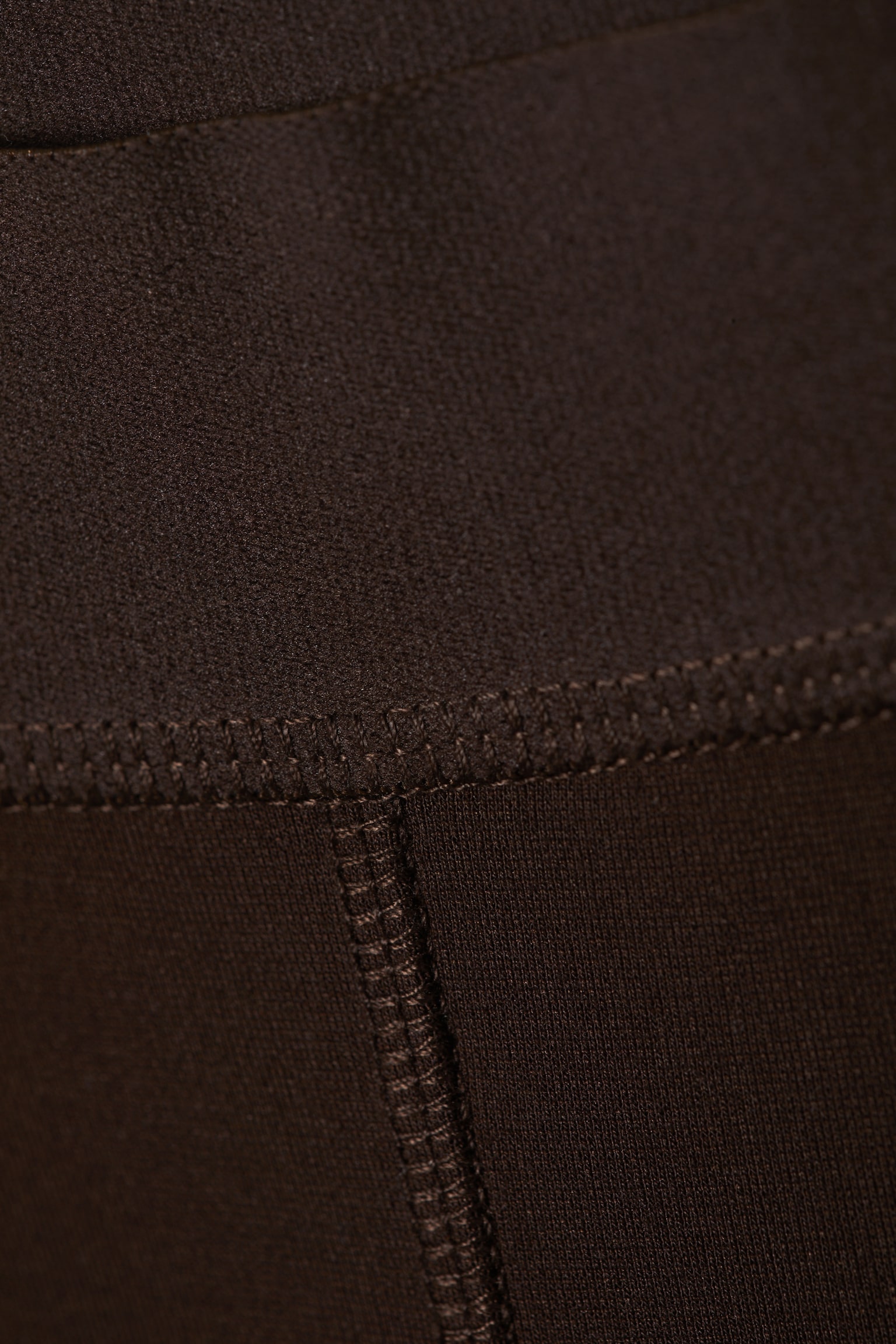 Stretchhose mit Reißverschluss - Dunkelbraun/Dunkel - 4