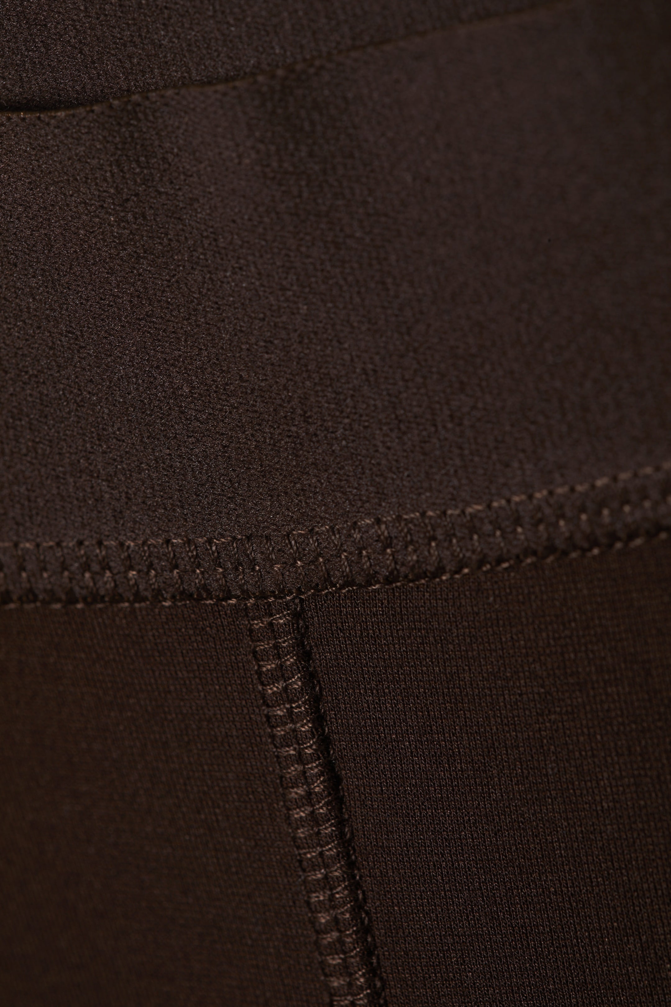 Marron foncé - Pantalon stretch zippé - 2