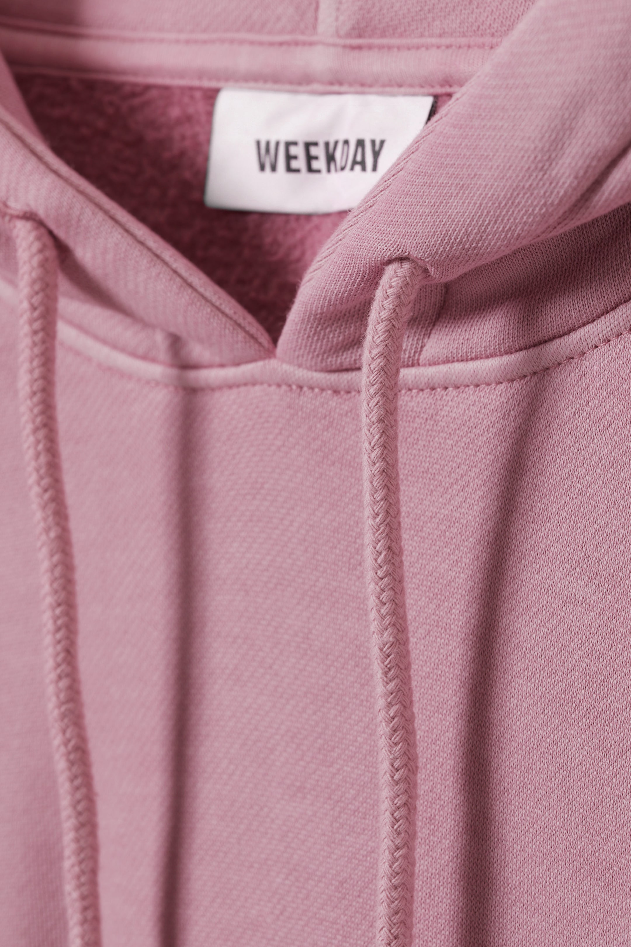 Hellrosa - Eckiger Oversize-Kapuzenpullover - 1