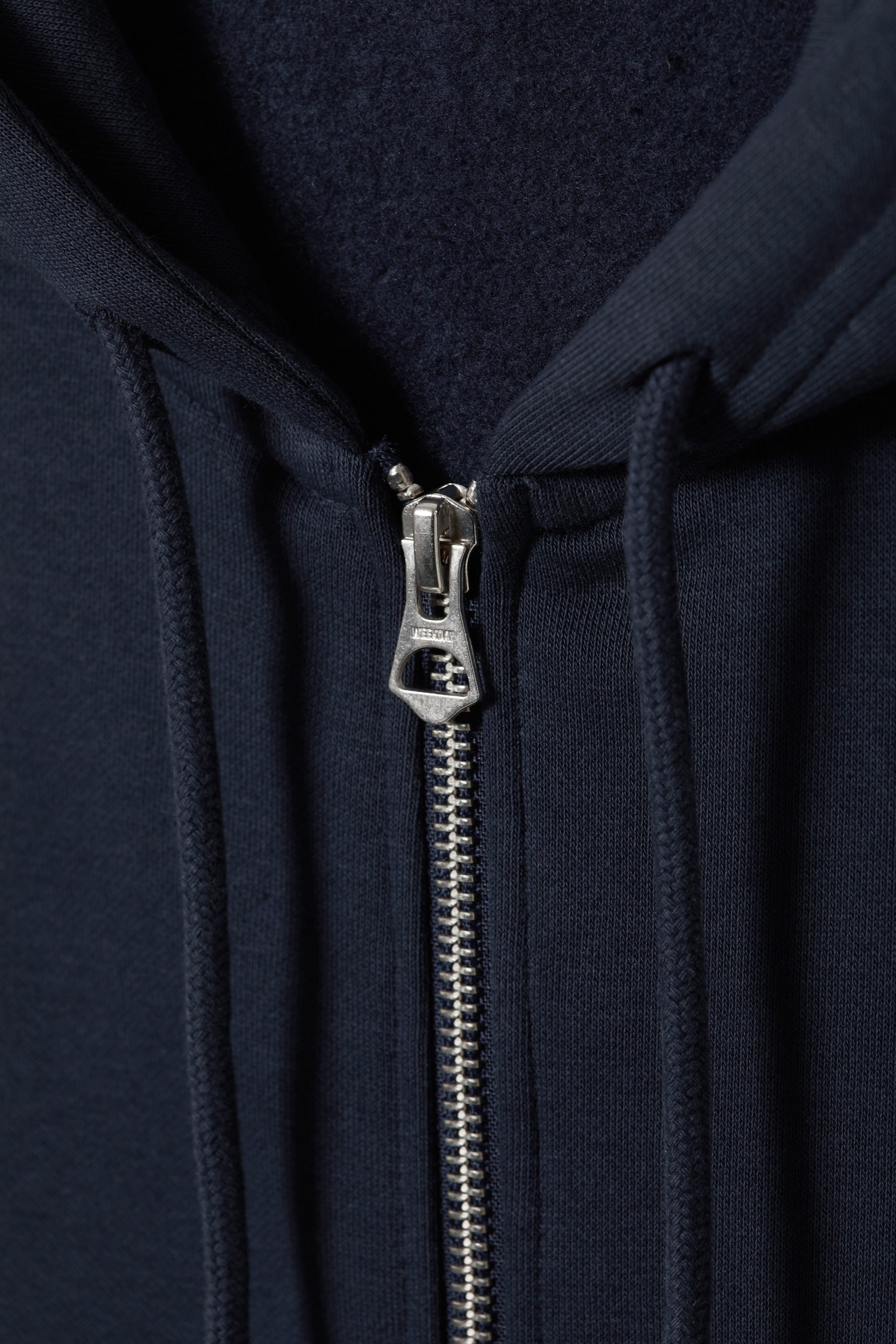 Navy Blue - Standard hettejakke med glidelås - 1