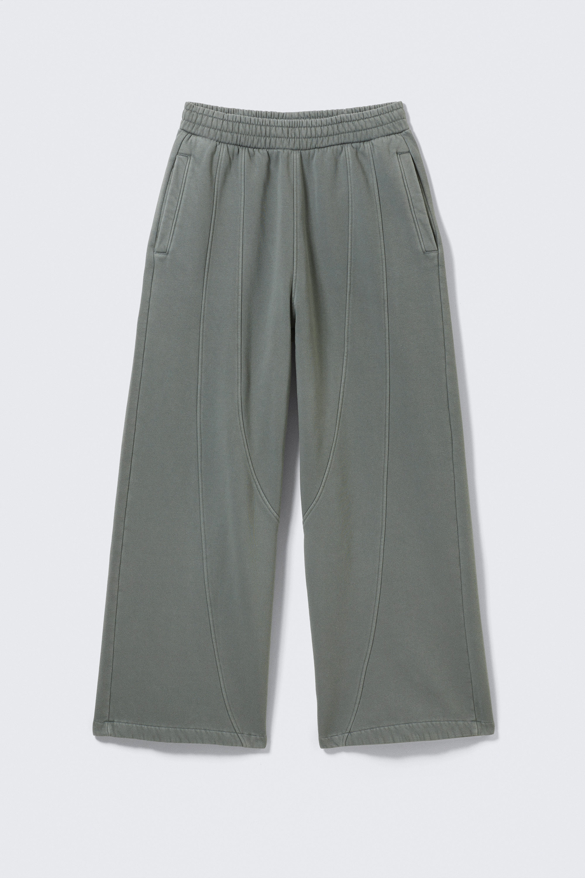 Grijs - Loose Fit Blocked Sweatpants - 4
