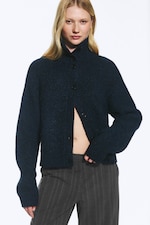 Mørkeblå - Knappet cardigan - 0