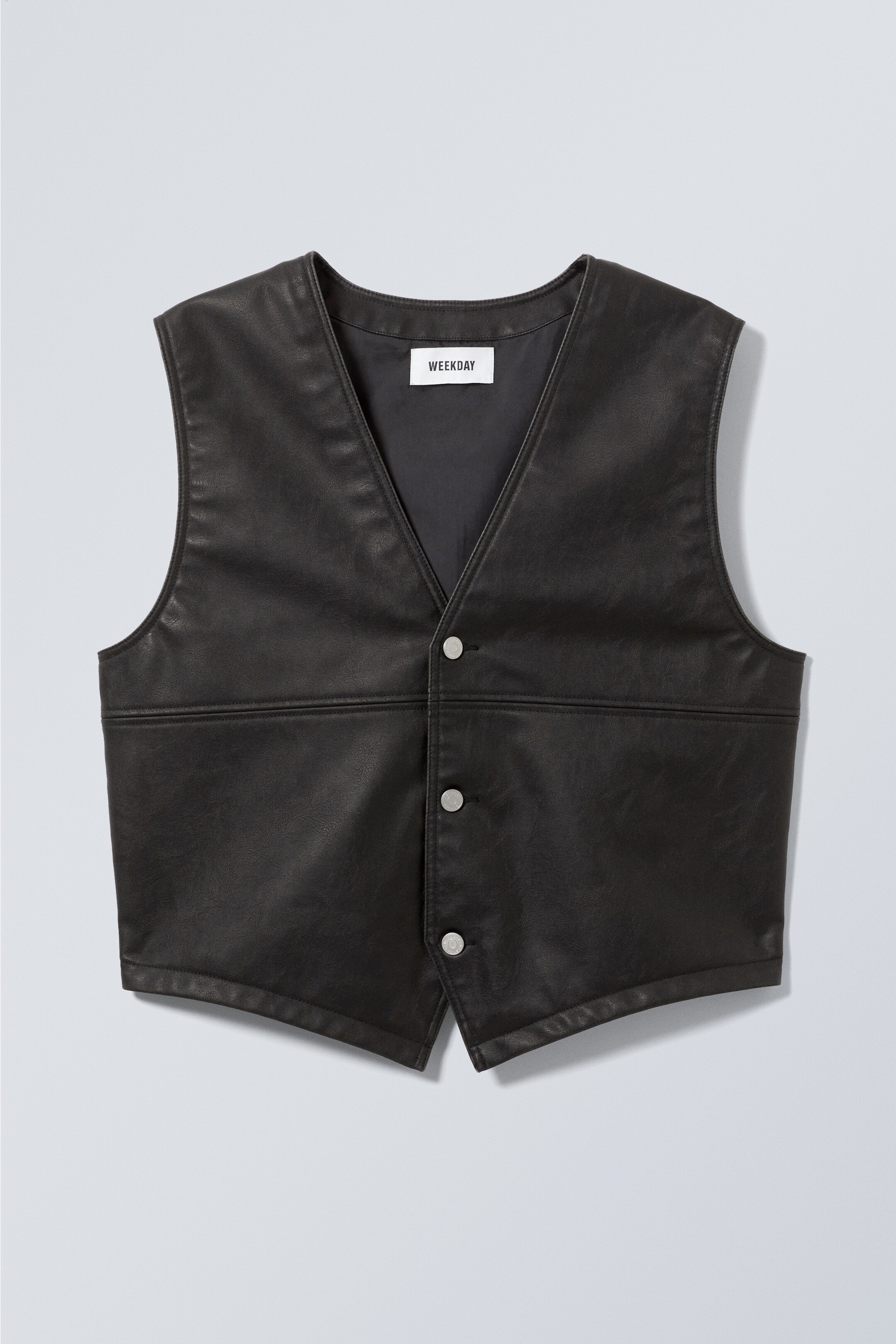 View larger image: Faux Leather Vest - Black - Men | H&M GB 1
