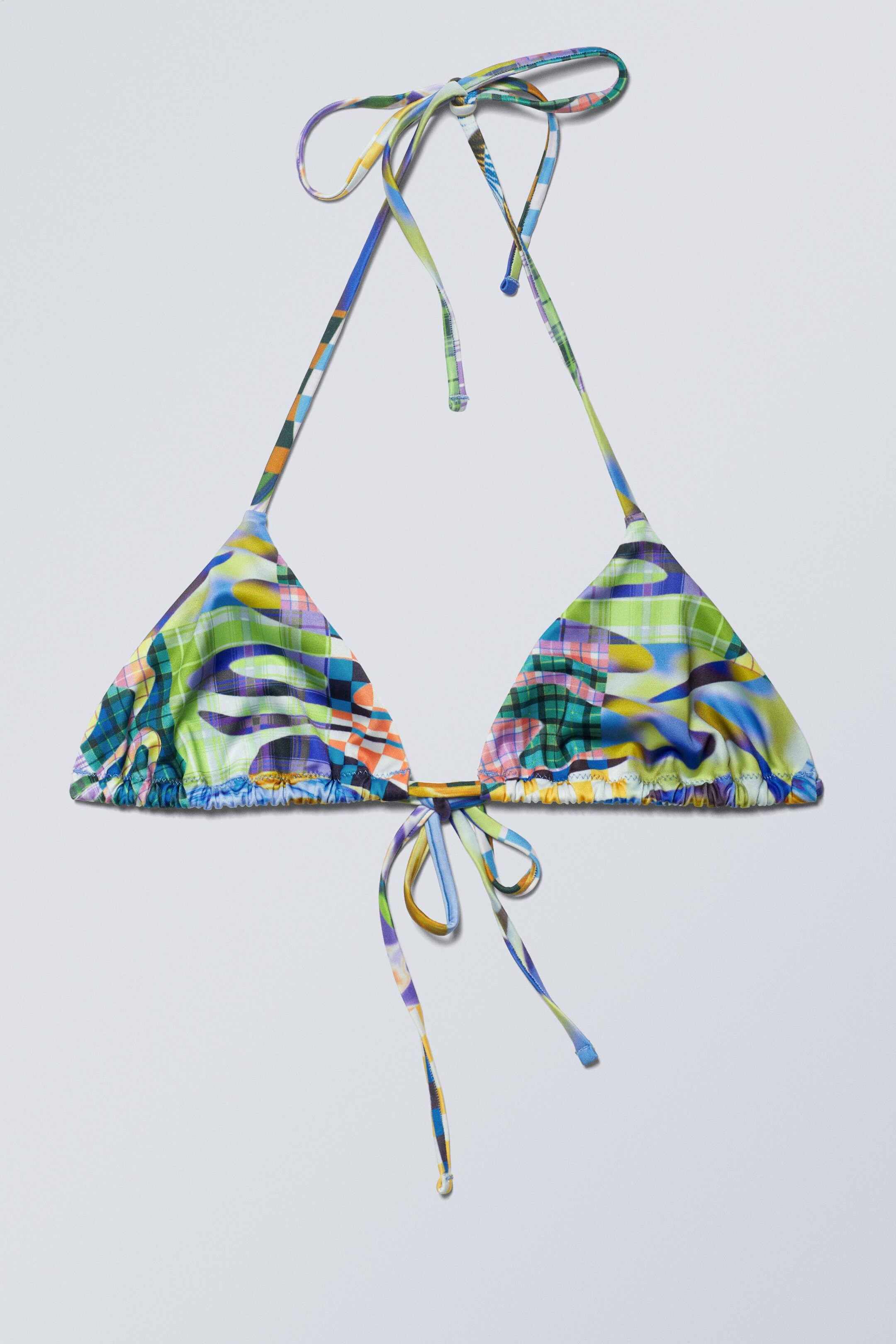 Patchwork - Bedrucktes Neckholder-Bikinitop - 0