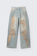 Hellblau - Pink Rip - CM x LB Looser Pink Rip Unisex Jeans - 0