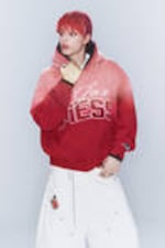 Sun-Faded Red - I'm a MESS - CM x LB Double-Layered Sun-Faded Unisex Hoodie - 4
