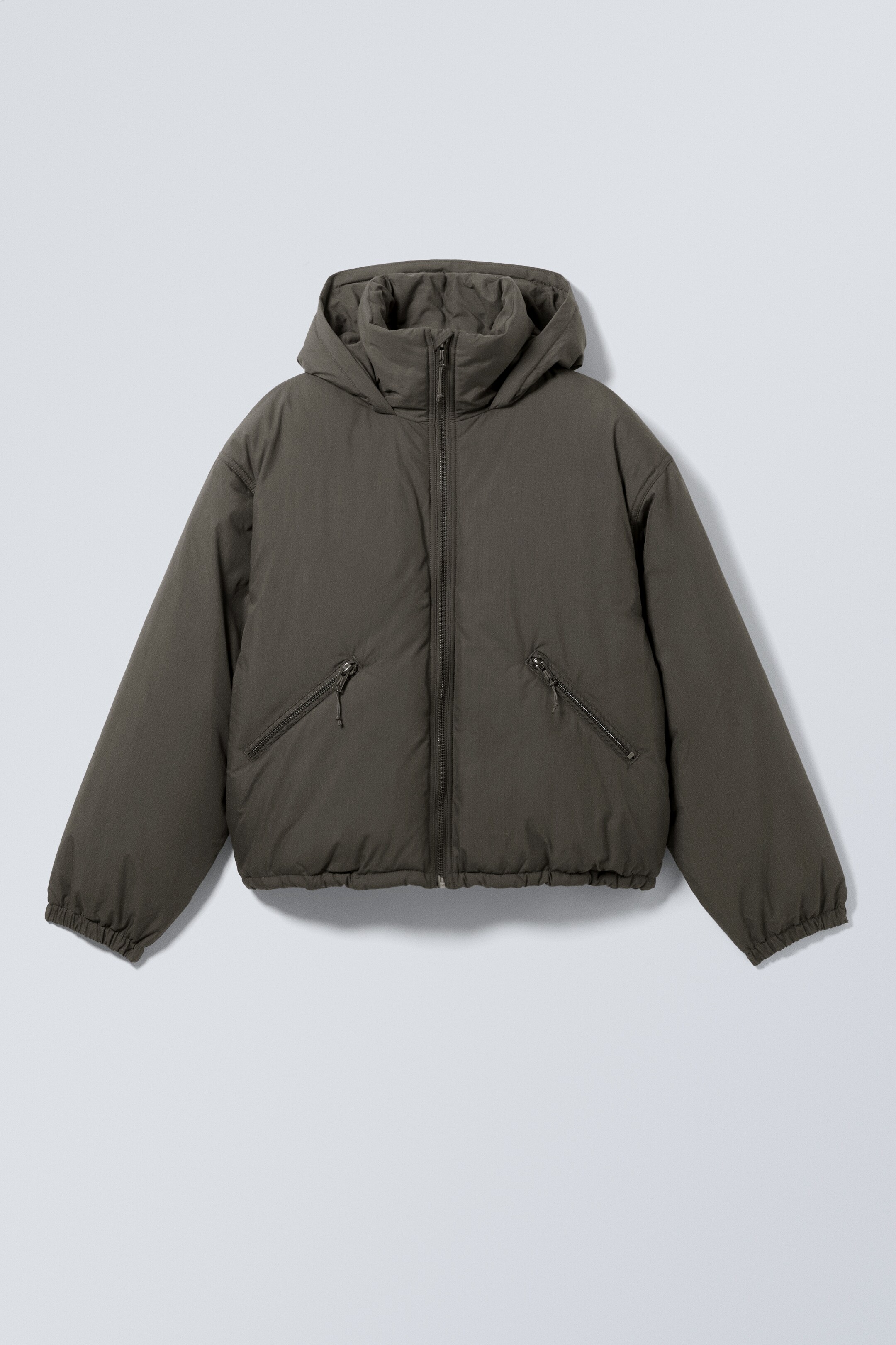 Größeres Bild anzeigen: Gefütterte Daunenjacke mit Kapuze - Dunkelgrau - Men | H&M AT 1
