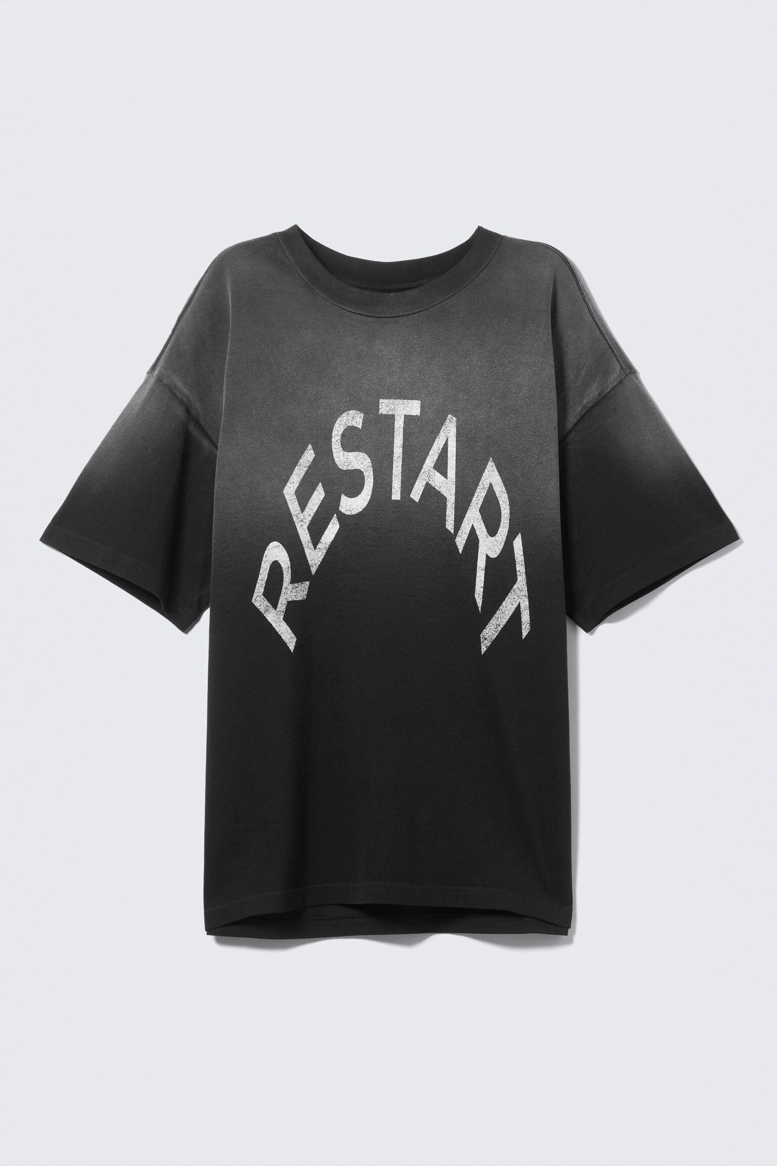 Bedrucktes kastiges T-Shirt - Schwarz - "Restart"/Helles Blau - Four Man Gang/Dunkelrot/Weiß - Smilish/Verwaschenes Schwarz - Mizzion/Weiß - Tiger-Wolf/Schwarz - Butterskull - 2