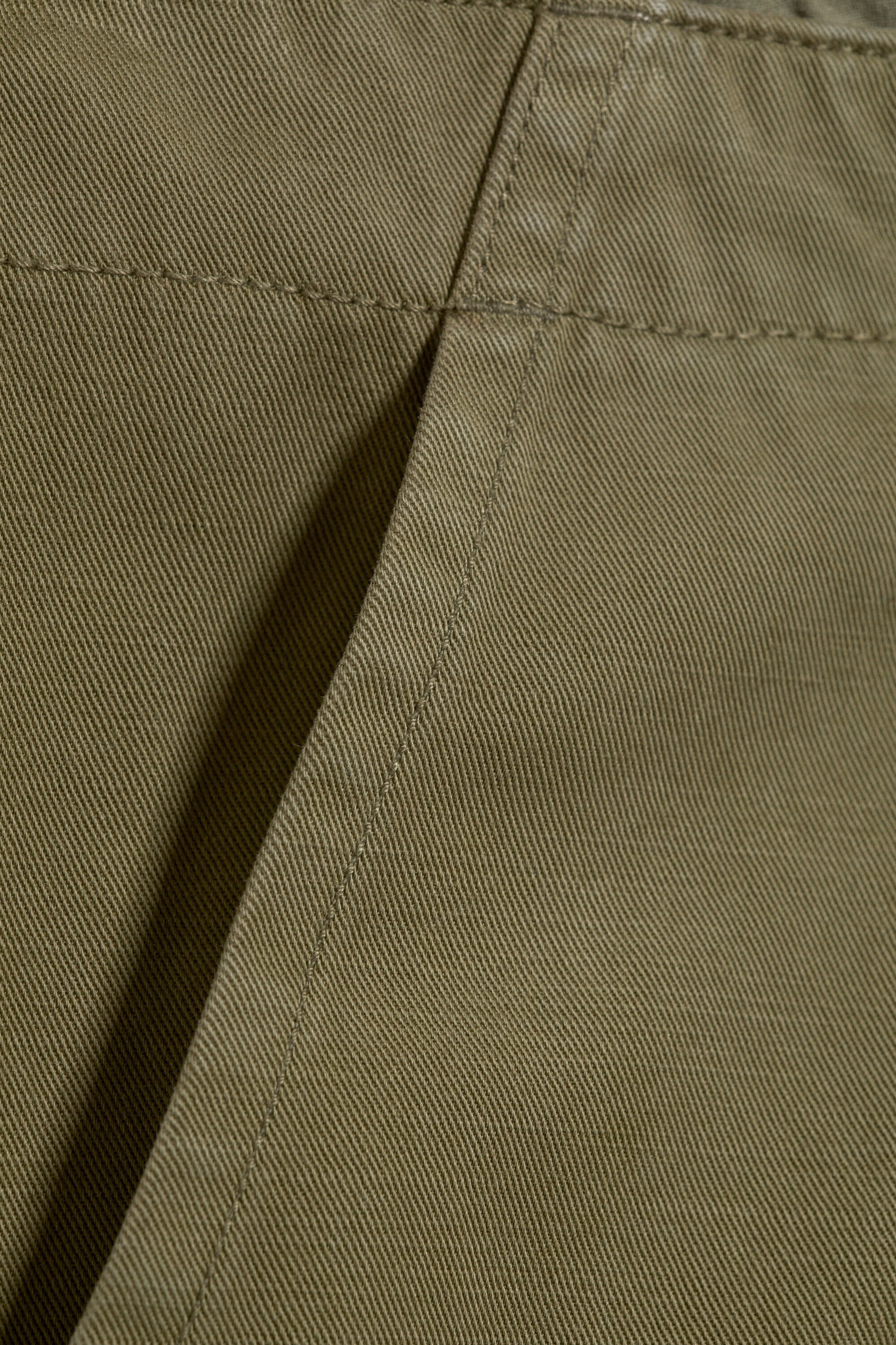 Mörk Khakigrön - Lågmidjade bootcut-workwear-byxor - 2