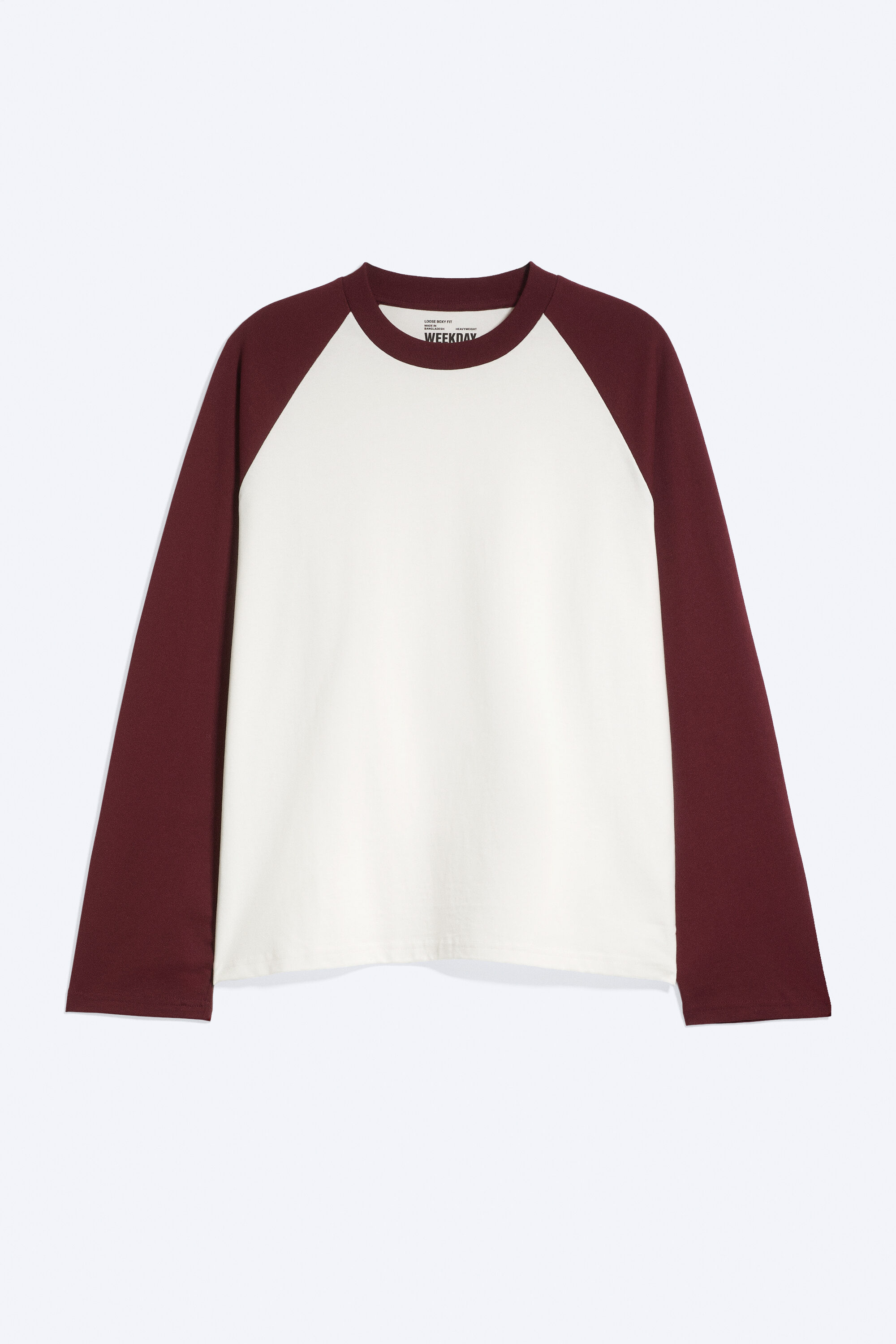 double-layered cotton t-shirt - Black & White | Weekday EU