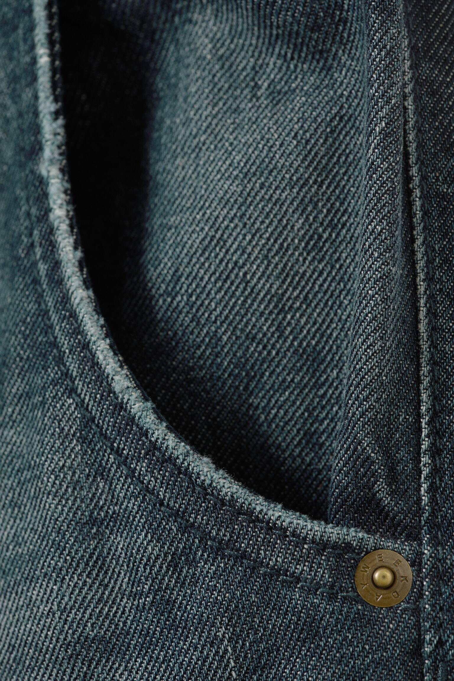 Weite Denim-Jogginghose mit niedrigem Bund - Mittelblau - Dunkelblau - 5