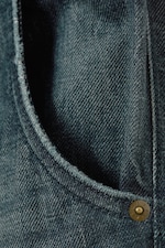 Mid Blue - Dark Blue - Low Rise Loose Fit Denim Joggers - 5