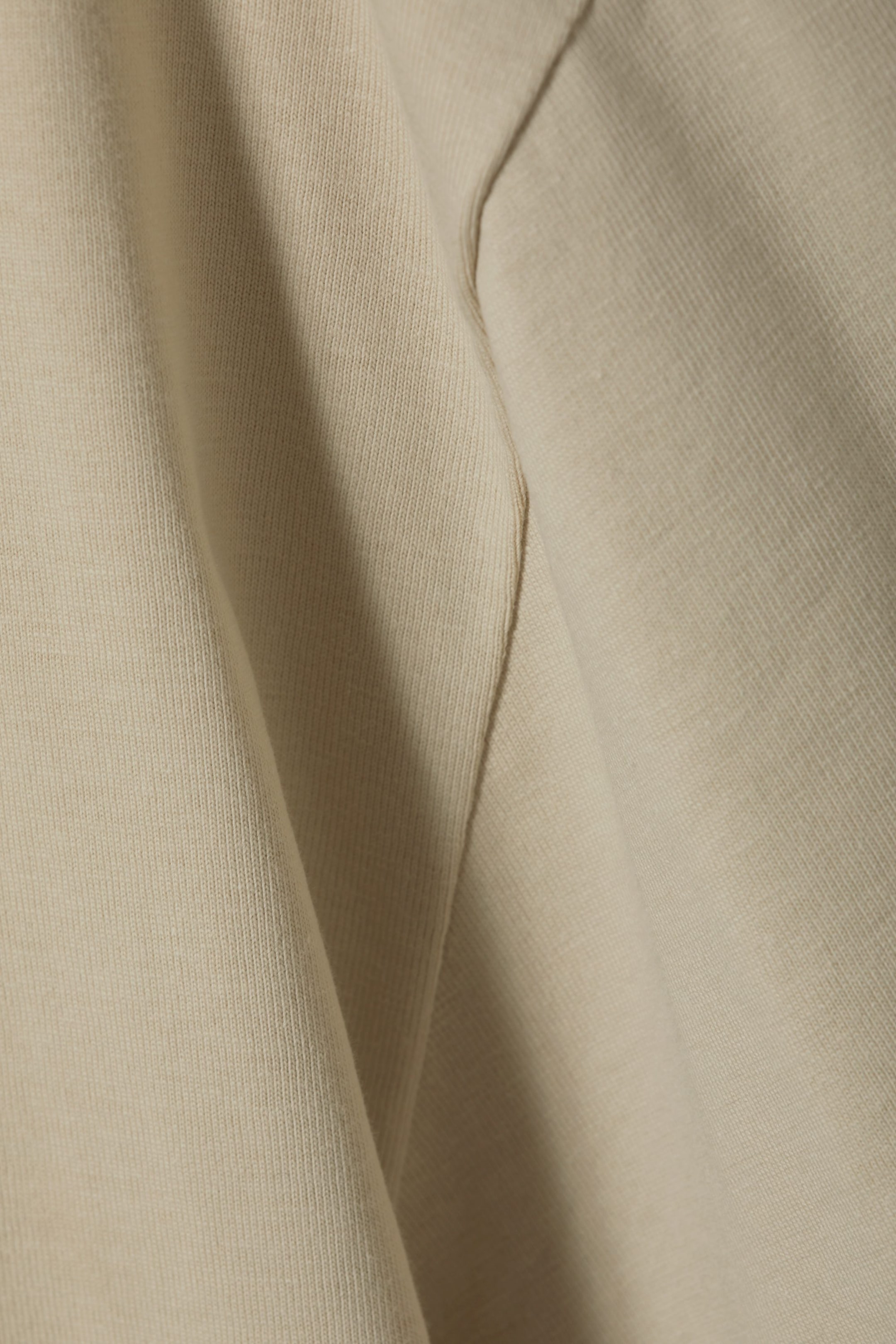 Beige - Oversized Heavyweight T-shirt - 1