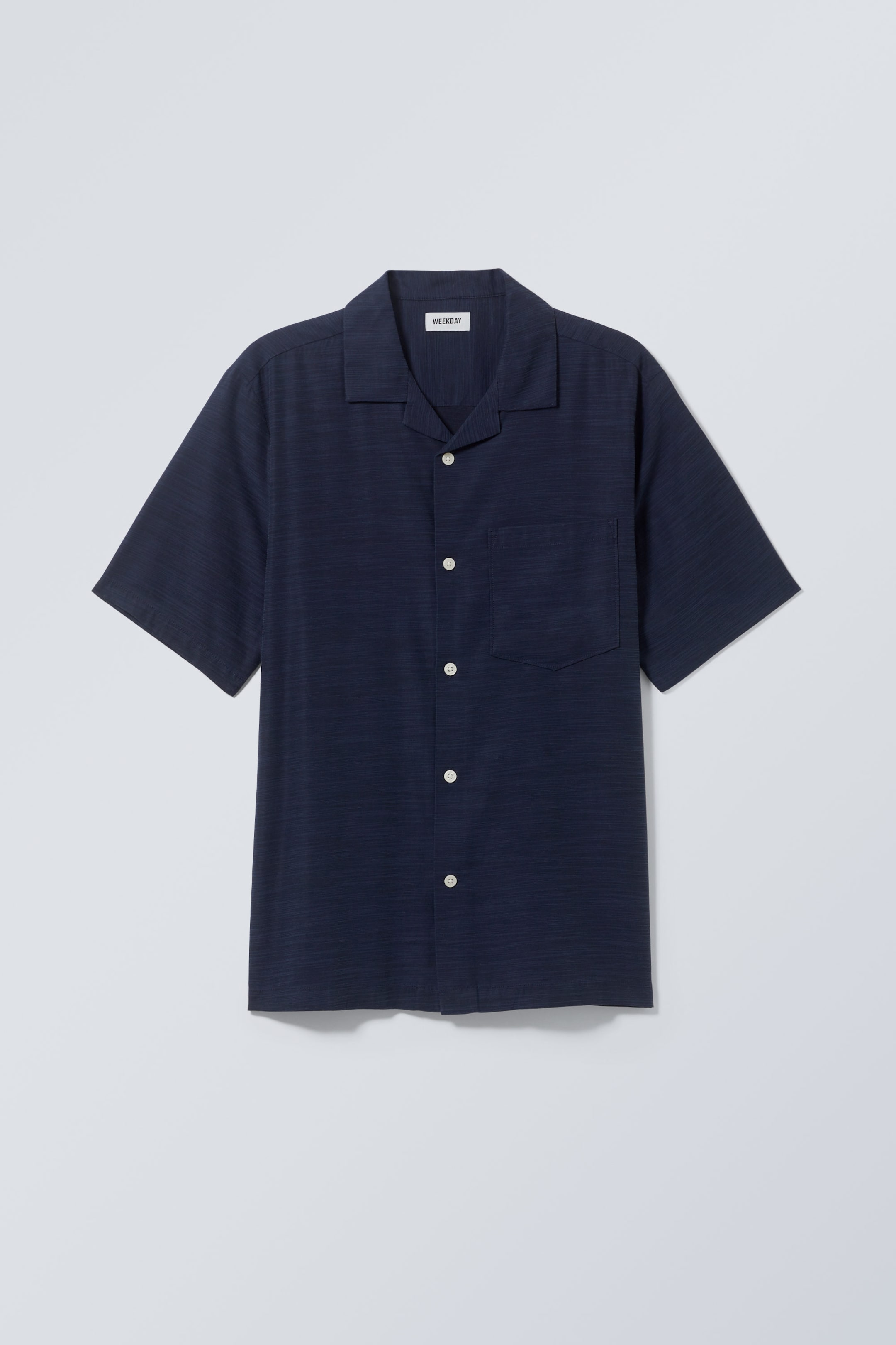 Dark Blue - Relaxed Resort Short Sleeve Shirt - 0
