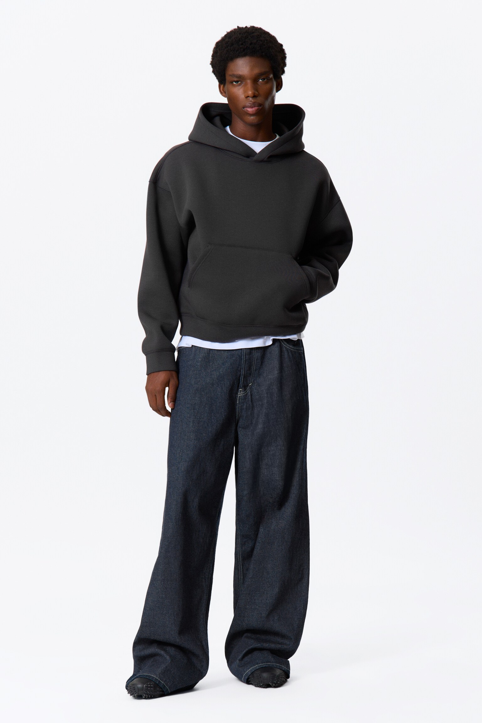 Simon scuba-hoodie - Mörkgrå/Svart/Gråmelerad/Vinröd - 3