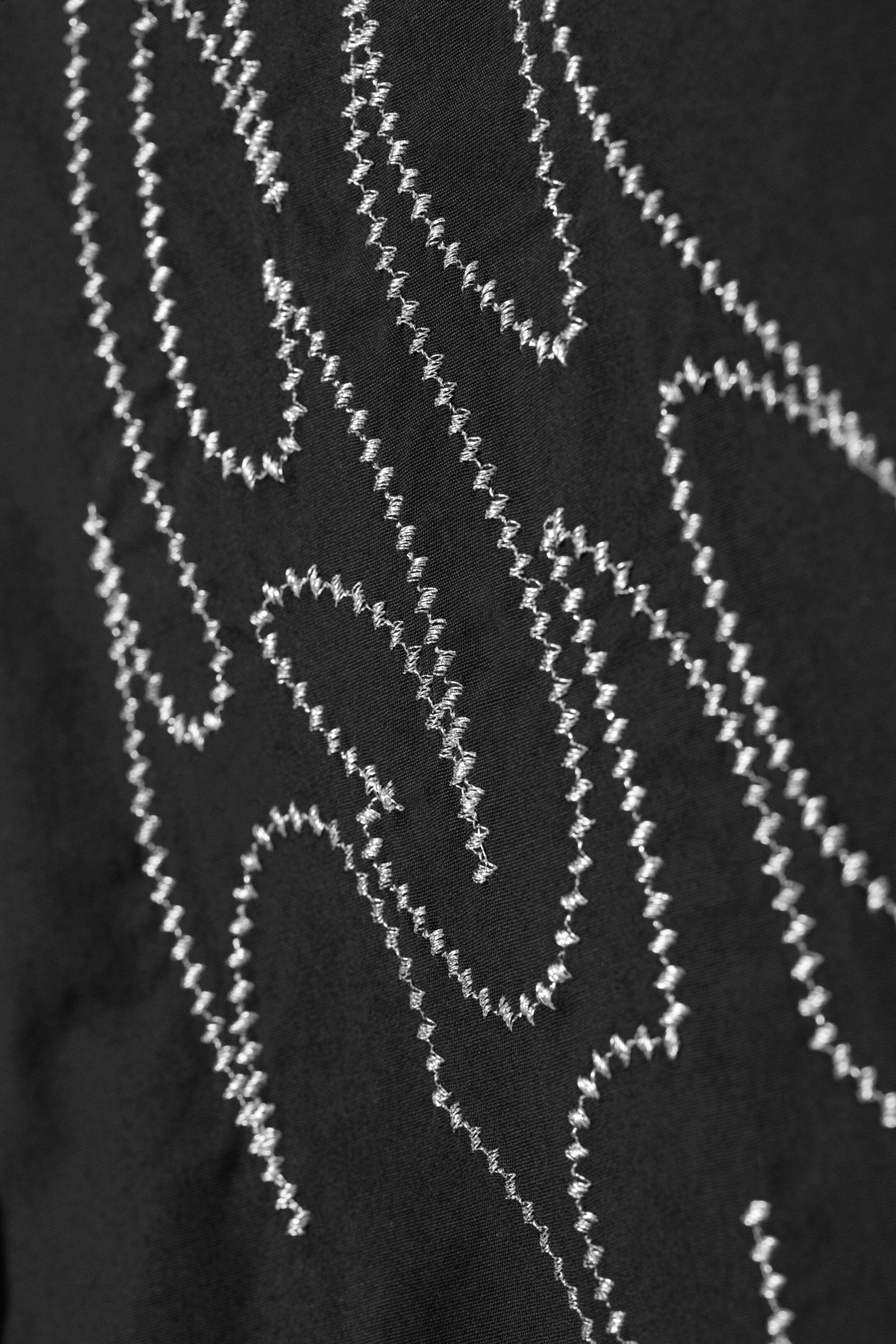 View larger image: Loose Embroidered Cotton Shirt - Embroidered Black - Men | H&M GB 6