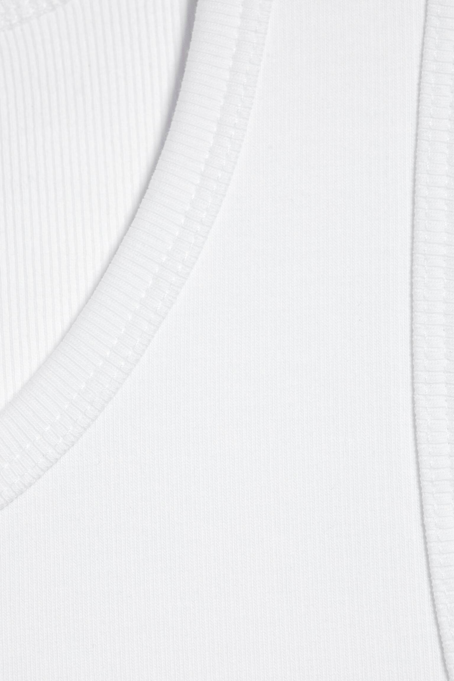 Klassieke geribde tanktop-Wit - 5