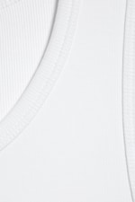 White - Classic Ribbed Tank Top - 1