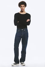 Blue Rinse - Orbit Mid Rise Regular Straight Leg Jeans - 2