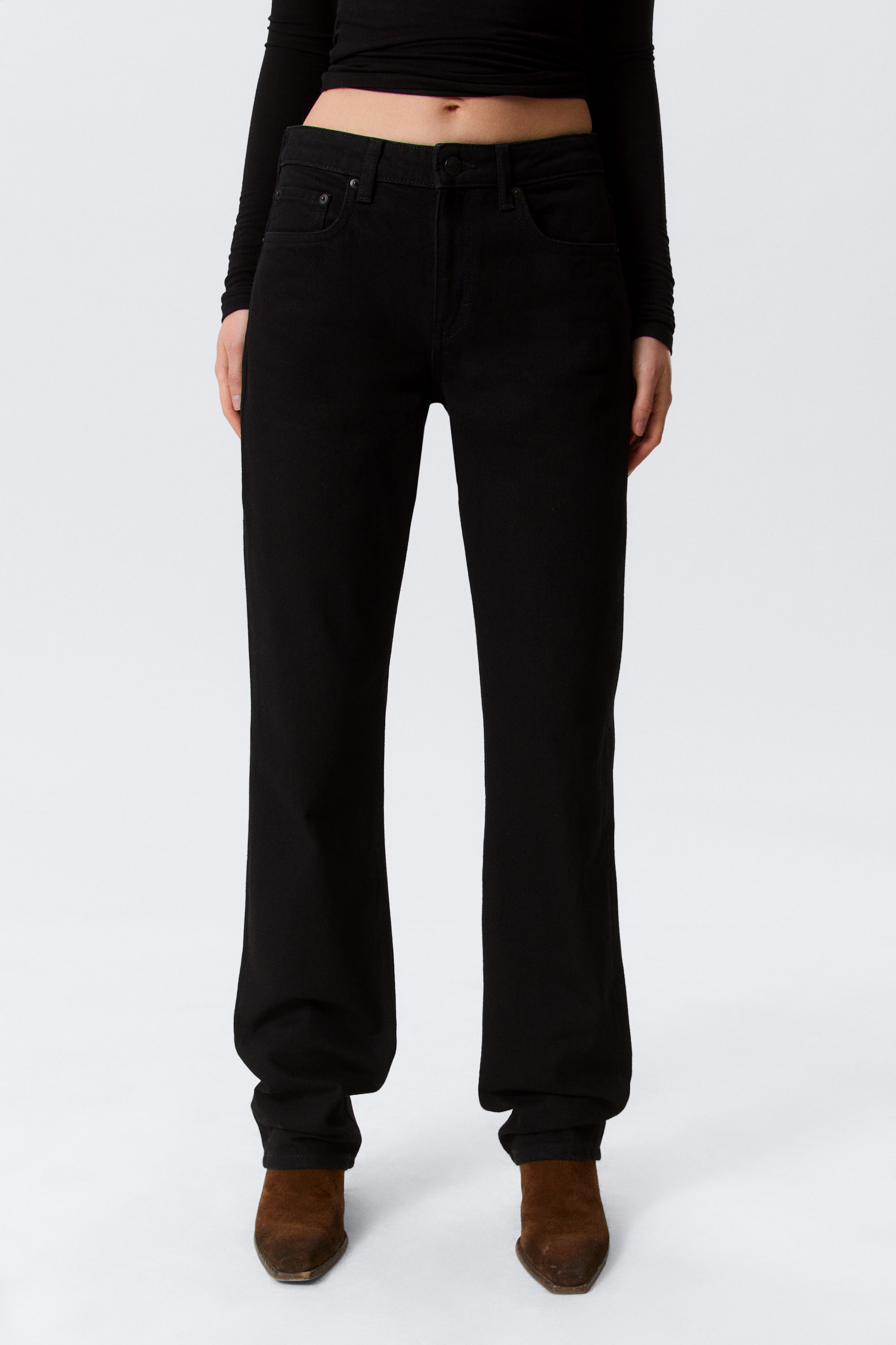 Black Rinse – Zwart - Laika Mid Rise Regular Straight Leg Jeans - 2