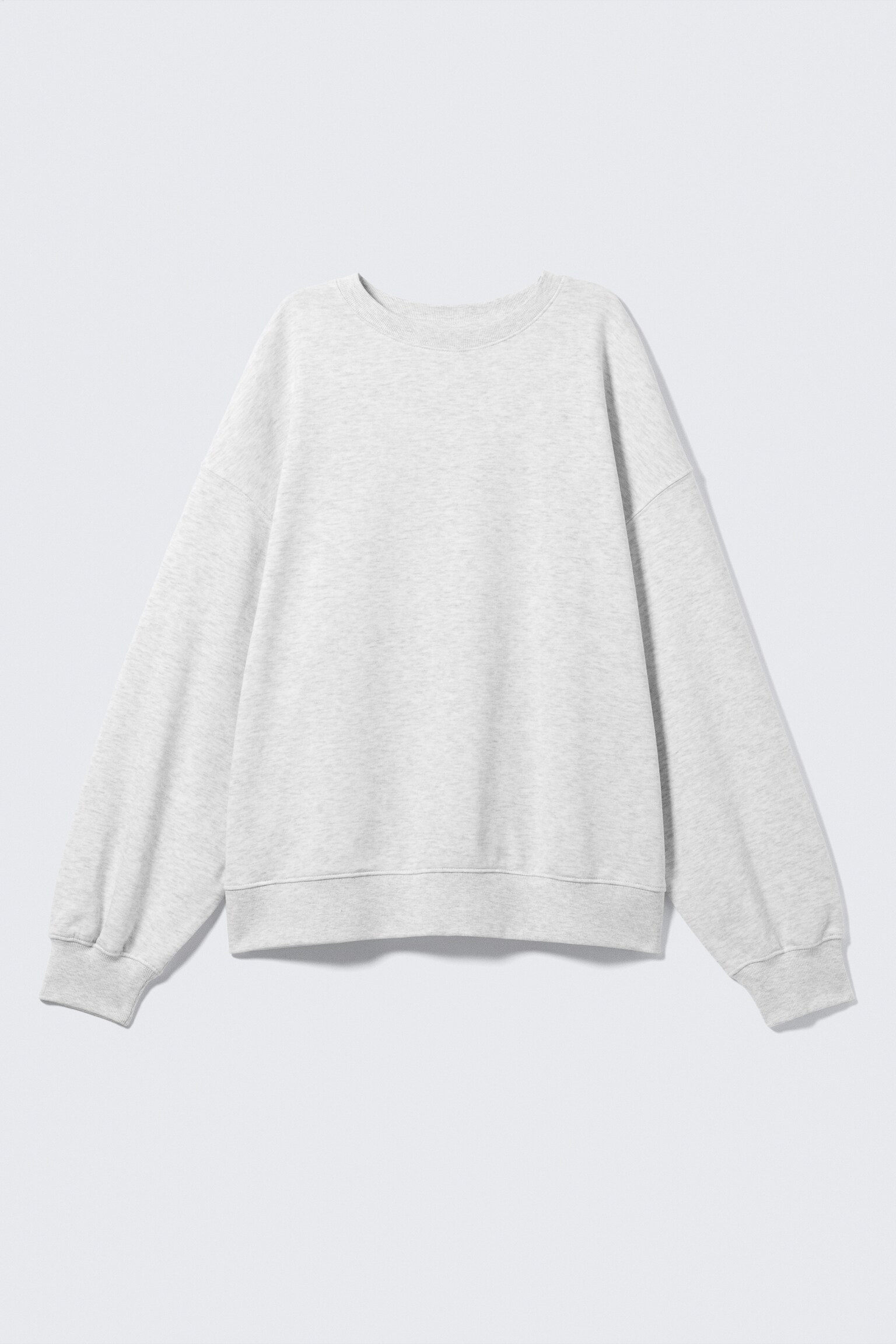 Sweatshirt med avslappnad passform - Gråmelerad/Mörkbrun - 2