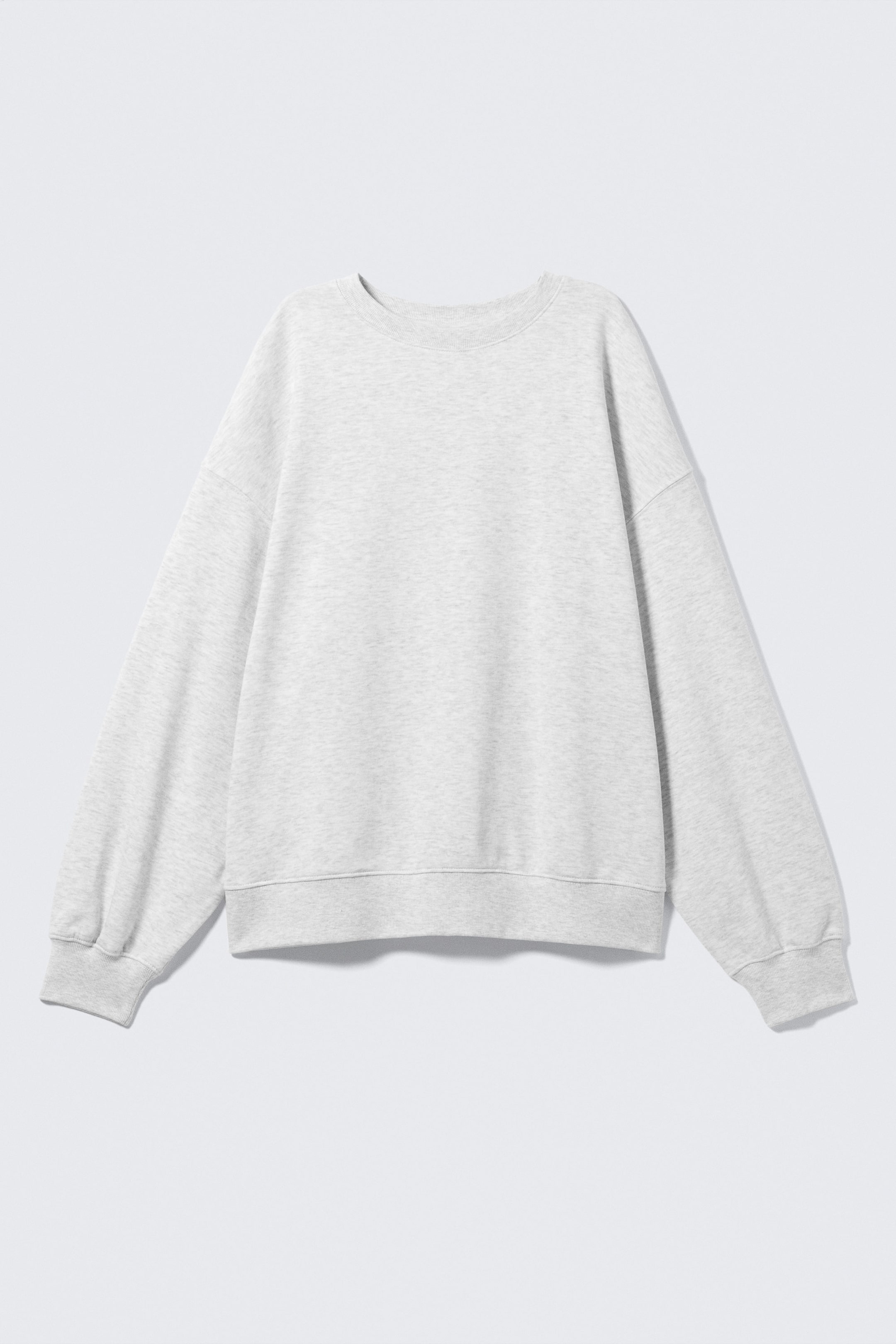 Grau meliert - Lässiges Frottee-Sweatshirt - 1