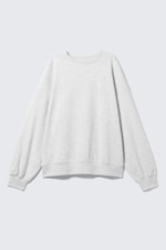 Grey Melange - Relaxed Terry Sweatshirt - 0