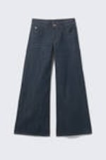 Blue Rinse - Dark Blue - Poser Regular Waist Loose Wide Jeans - 4