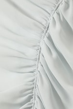 Light Grey - Ruched Sleeveless Crepe Top - 1