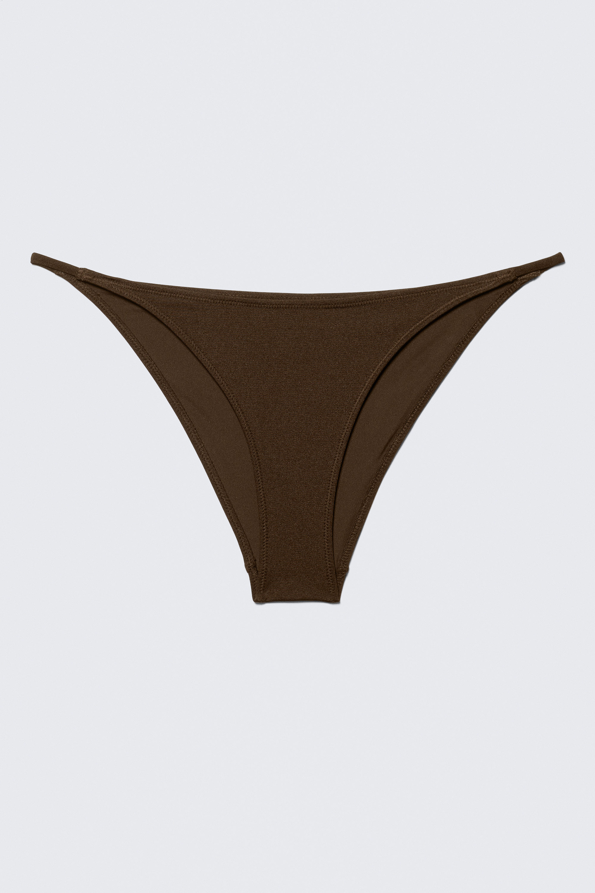 Marron foncé - Bas de bikini brésilien tanga - 3