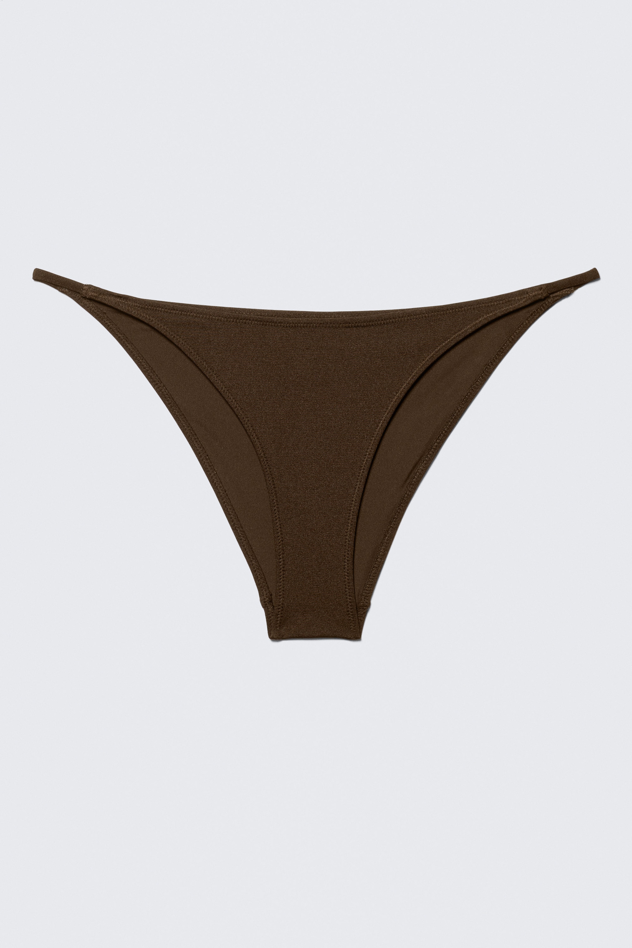 Marron foncé - Bas de bikini brésilien tanga - 3