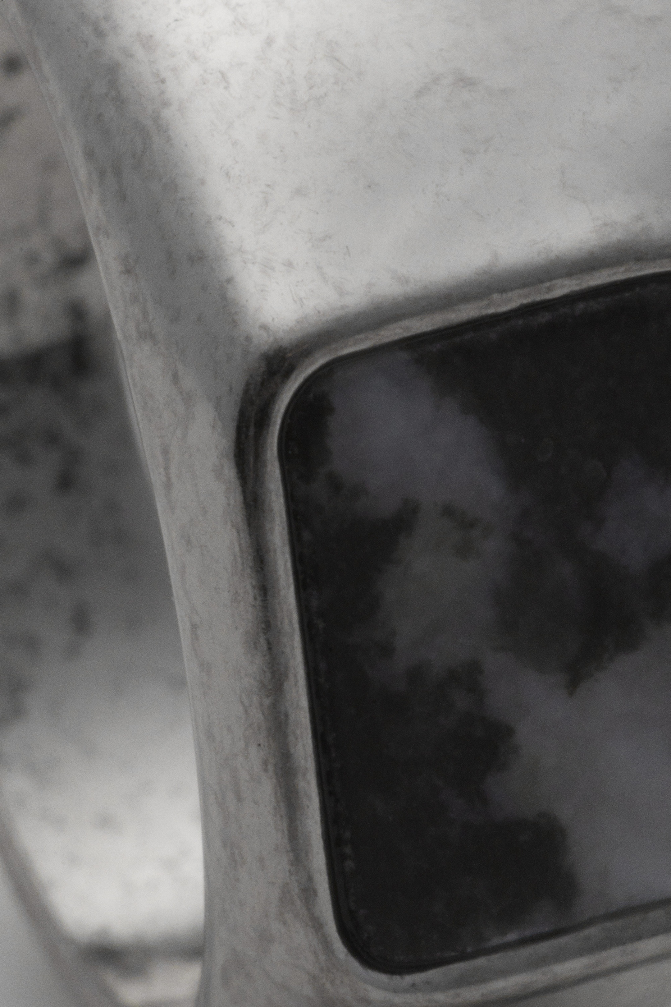 Rhodium - Black Stone - Rock Ring - 2