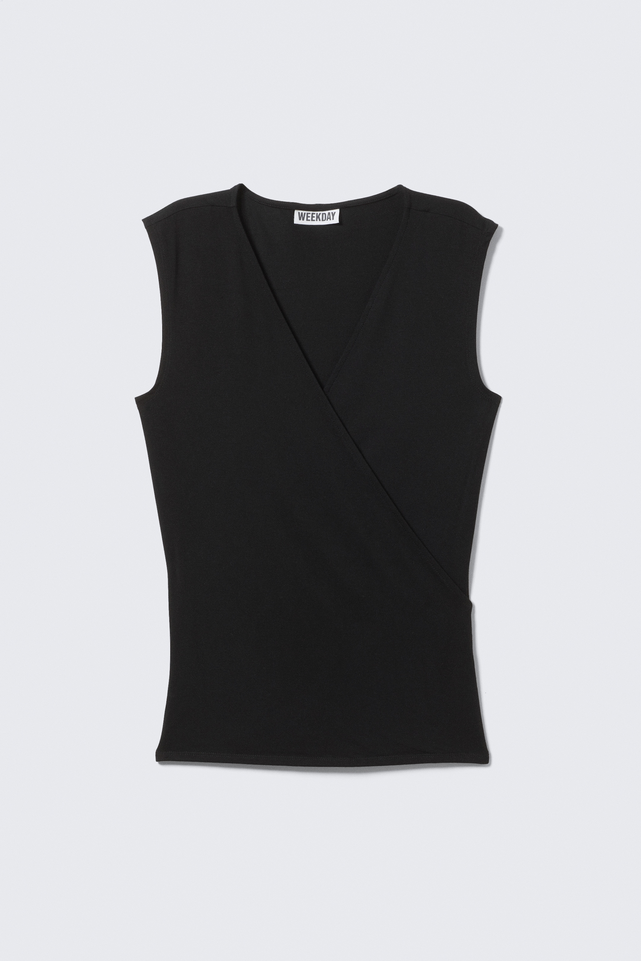 Grösseres Bild ansehen: ÄRMELLOSES WICKELTOP AUS JERSEY - Schwarz - DAMEN | H&M CH 4