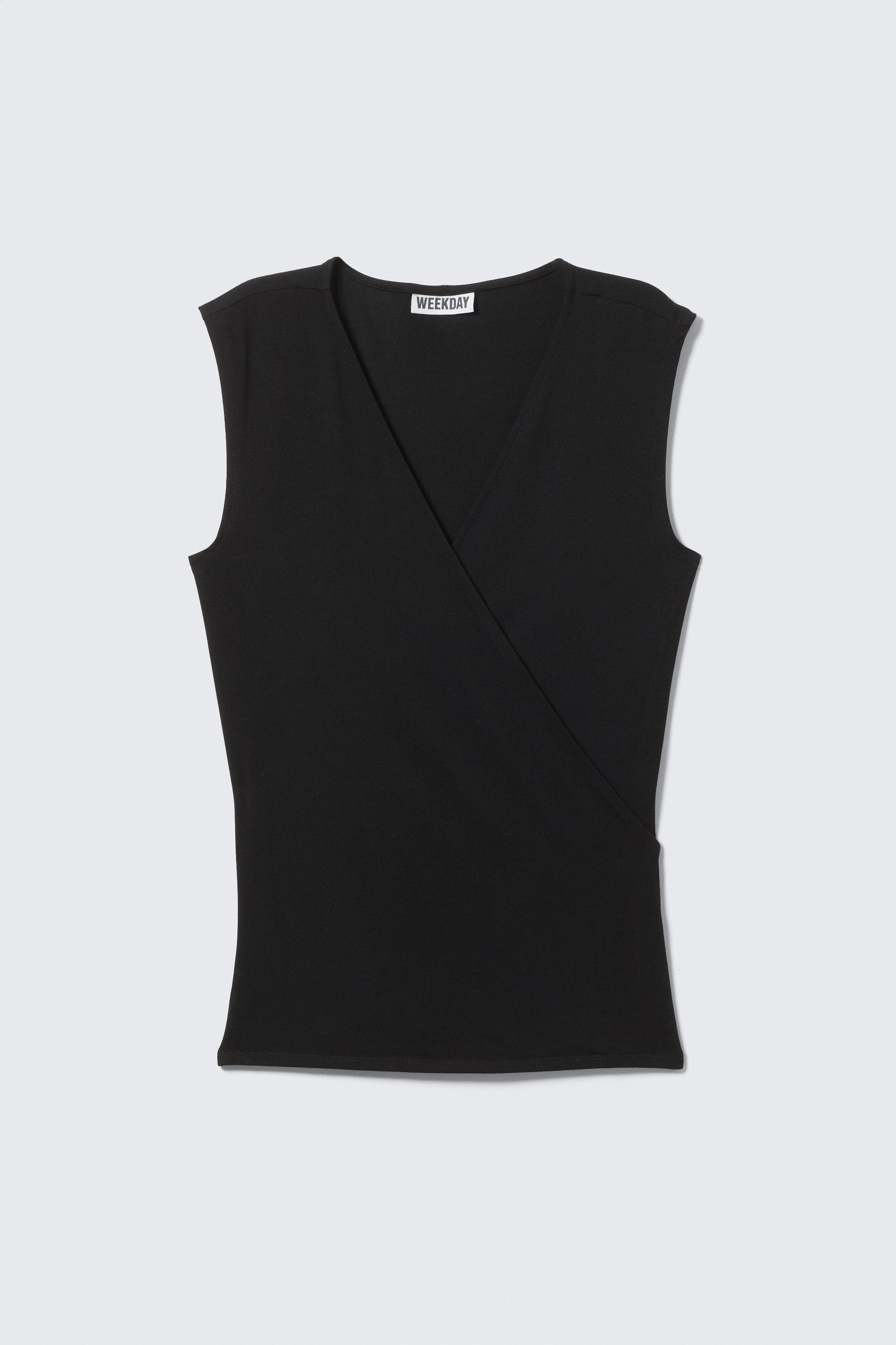 売れ筋商品|||ウィークデイ Tシャツ レディース トップス ANNIE SLEEVELESS  - Top - black annie sleeveless boat-neck top - Black | Weekday WW