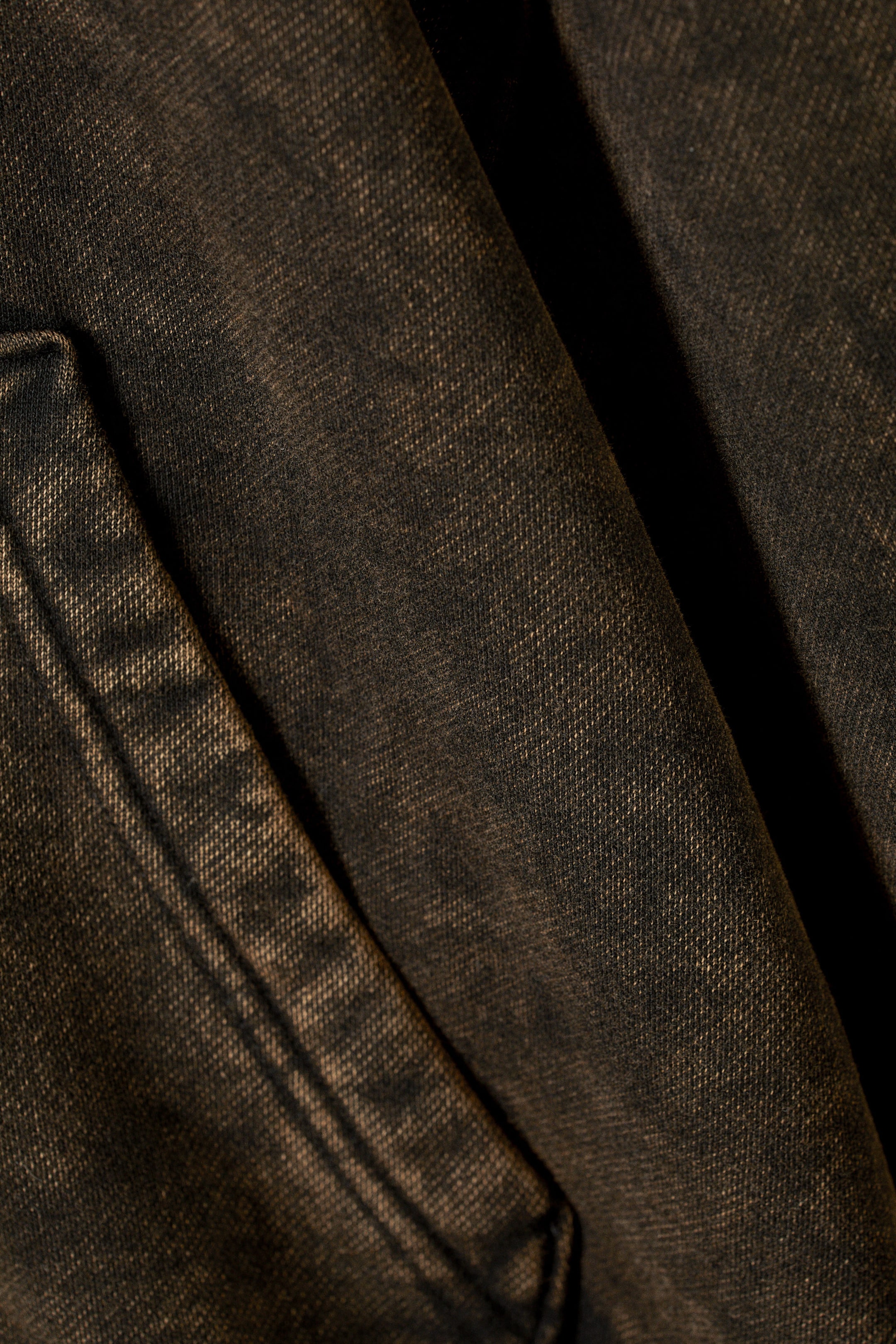 Verwaschenes Braun - Gefärbter Boxy-Kapuzenpullover mit Reißverschluss - 1