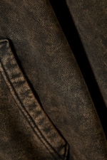 Washed Brown - Boxy Washed Zip Hoodie - 1