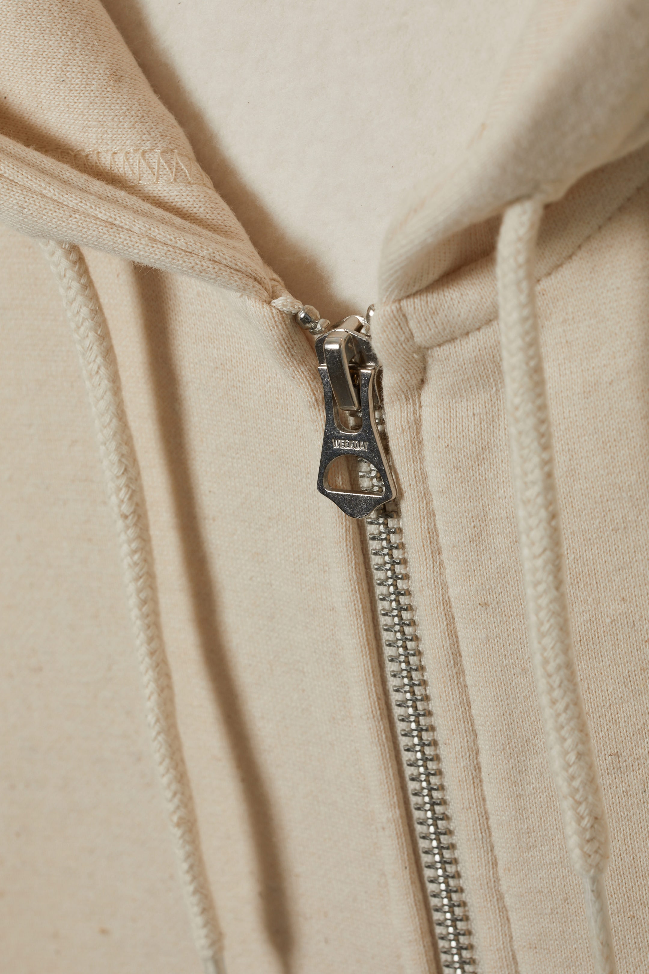 Avoine chiné - Sweat à capuche zippé classique - 1