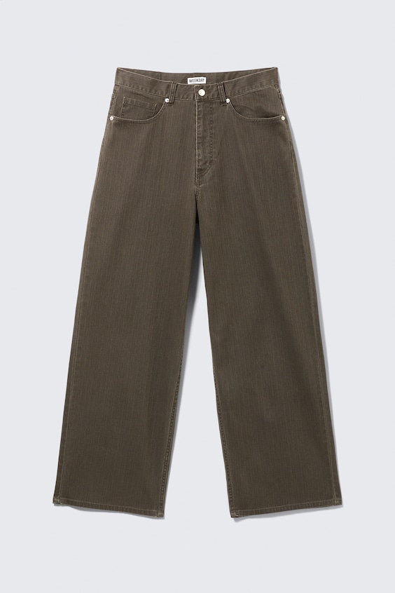 Spodnie Astro Mid Rise Loose Baggy Leg strukturalne